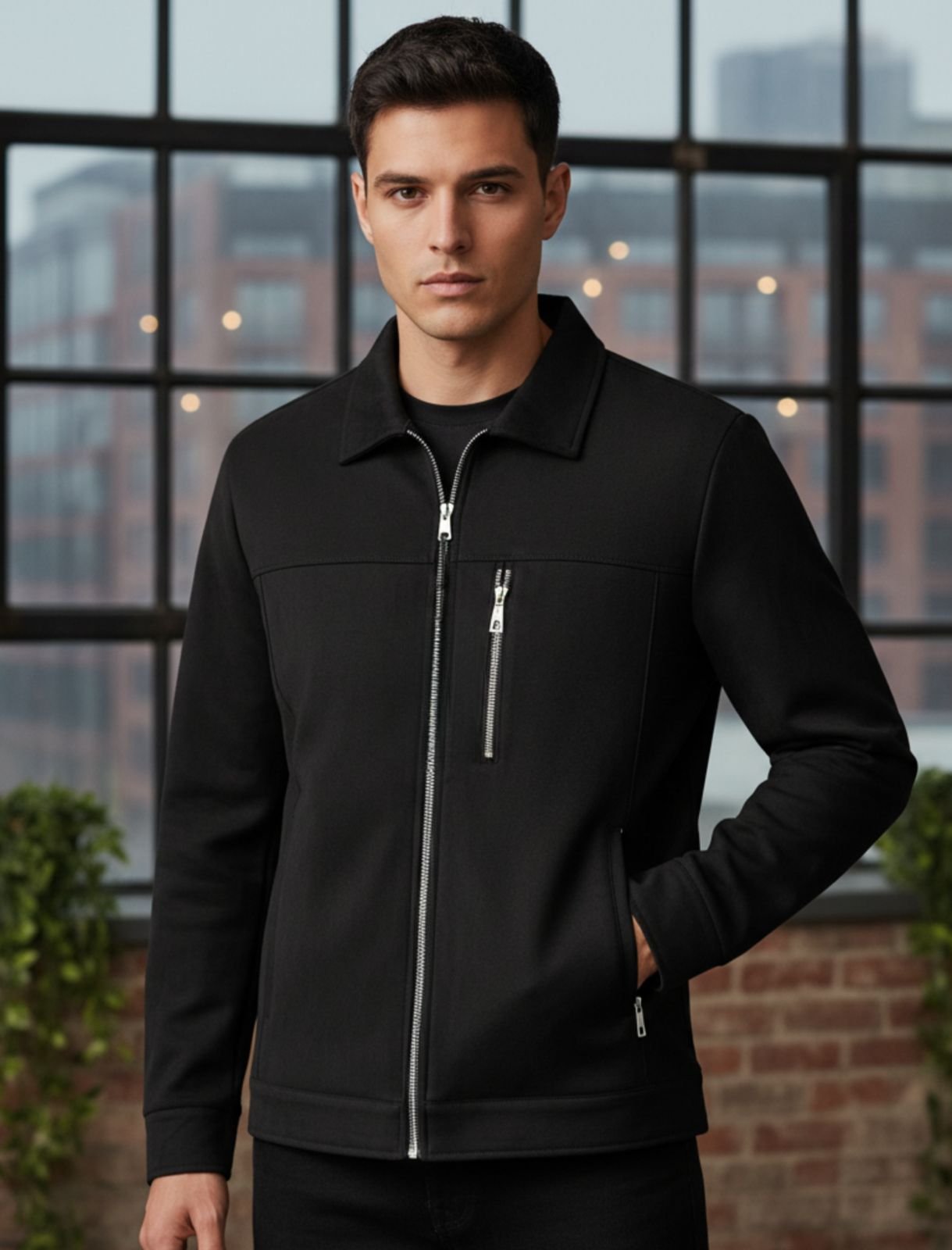 Black Suede Bomber Jacket 139