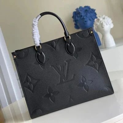 Louis Vuitton OnTheGo MM Tote Bag in Black