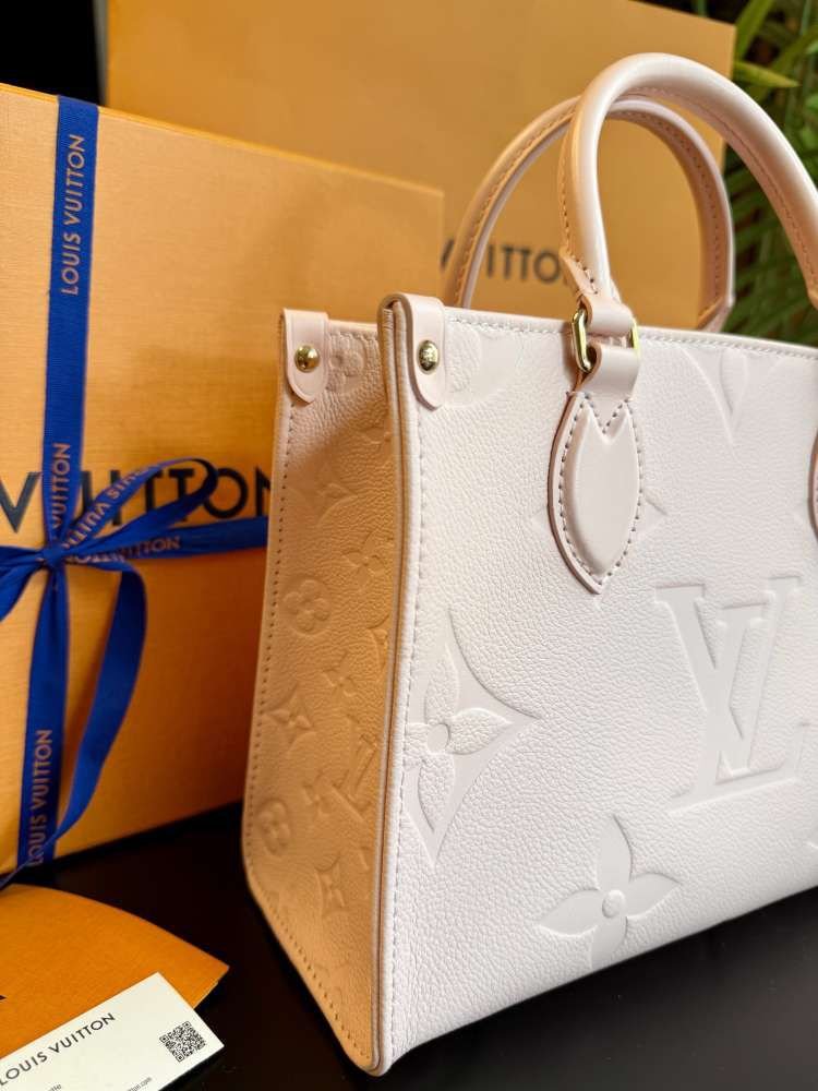 Louis Vuitton OnTheGo PM Tote Bag in Cream