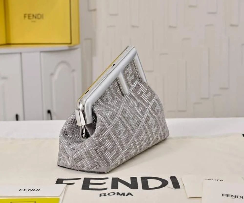 Fendi Peekaboo Small Bag in Silver