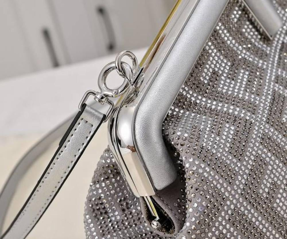 Fendi Peekaboo Small Bag in Silver