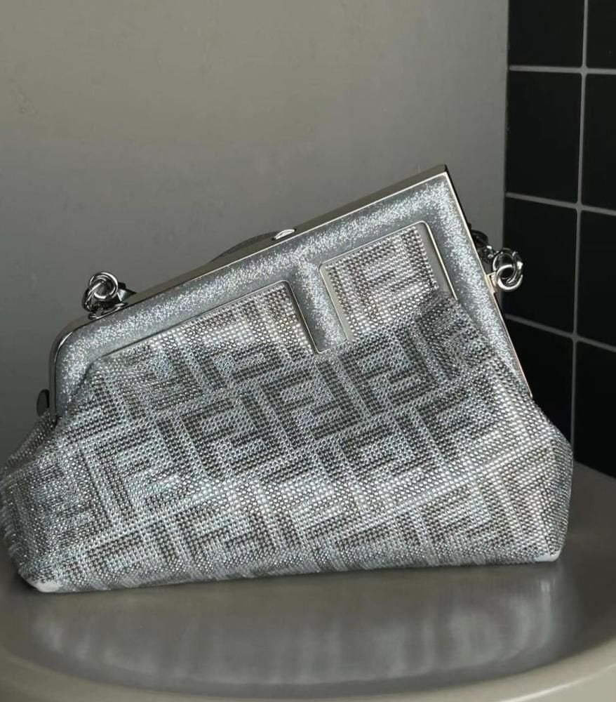 Fendi Peekaboo Small Bag in Silver