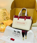 Coach Field Tote 30 in Colorblock in Plum