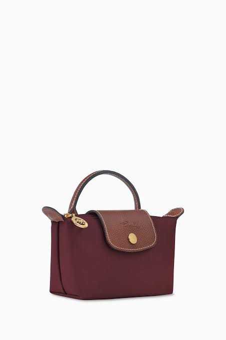 Longchamp Pouch with Handle in Burgundy