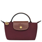 Longchamp Pouch with Handle in Burgundy