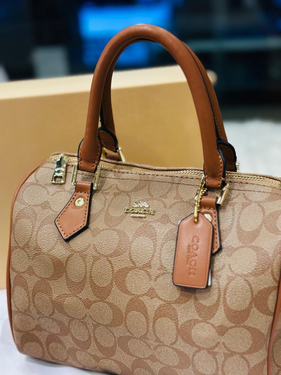 Coach Rowan Satchel in Light Brown