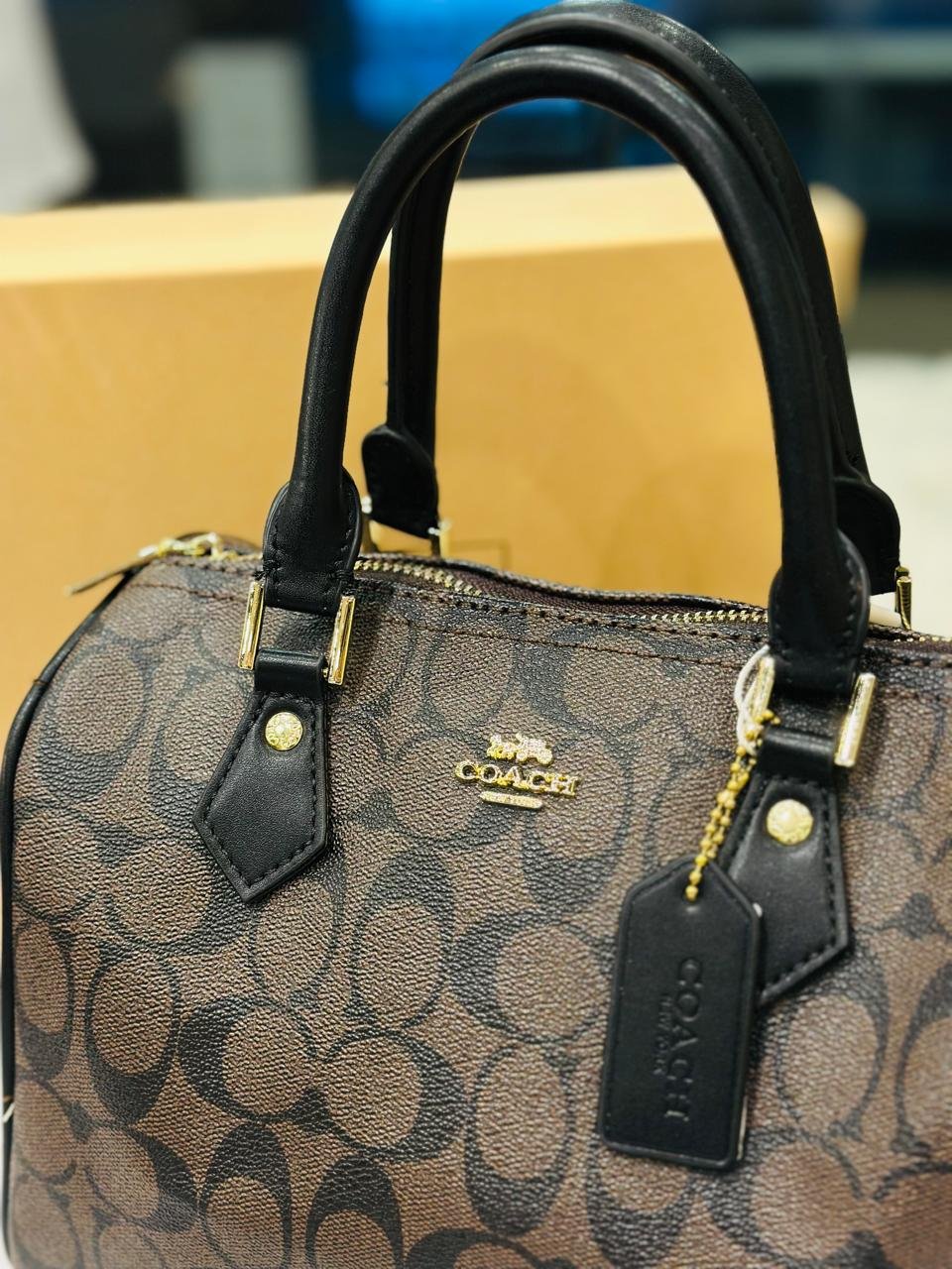 Coach Rowan Satchel in Dark Brown