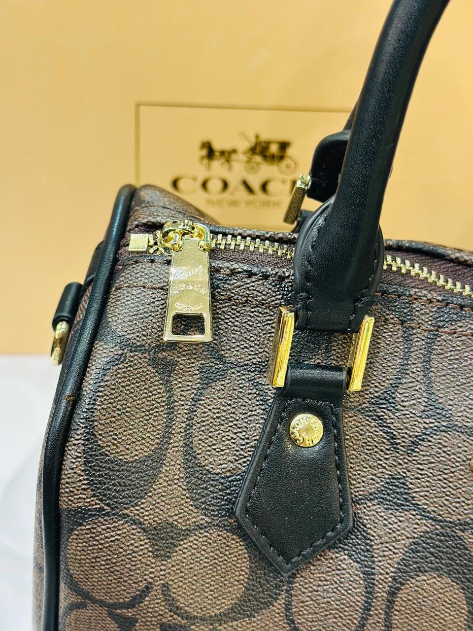 Coach Rowan Satchel in Dark Brown