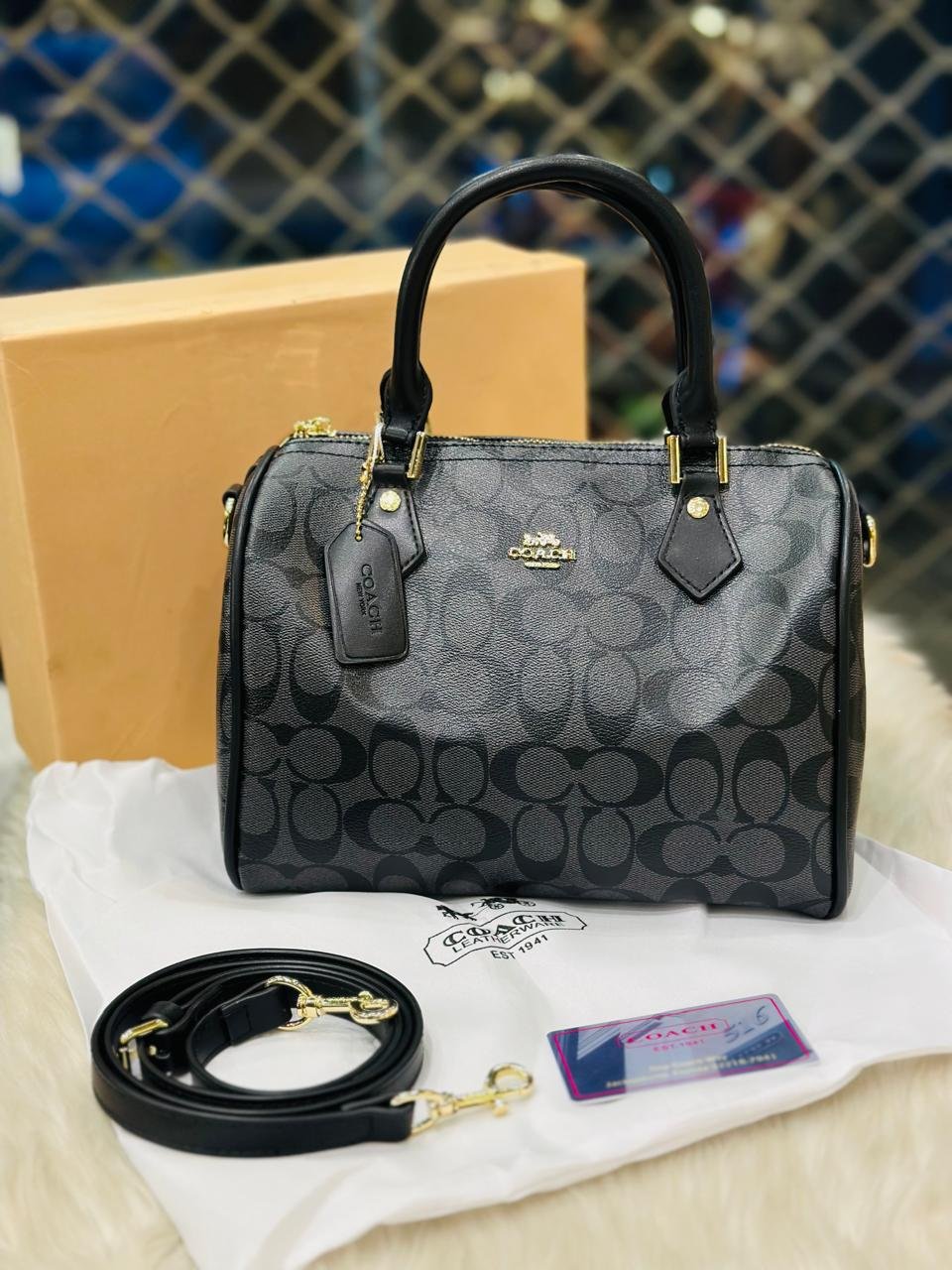 Coach Rowan Satchel in Black