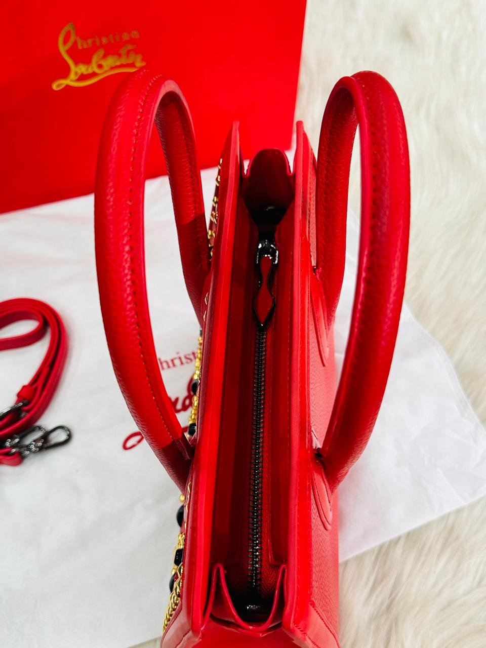 Christian Louboutin Paloma Medium Tote bag in Red