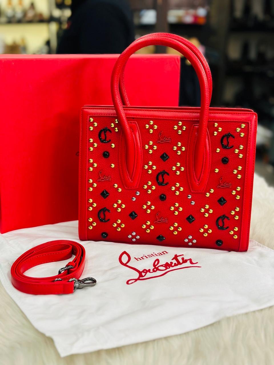 Christian Louboutin Paloma Medium Tote bag in Red