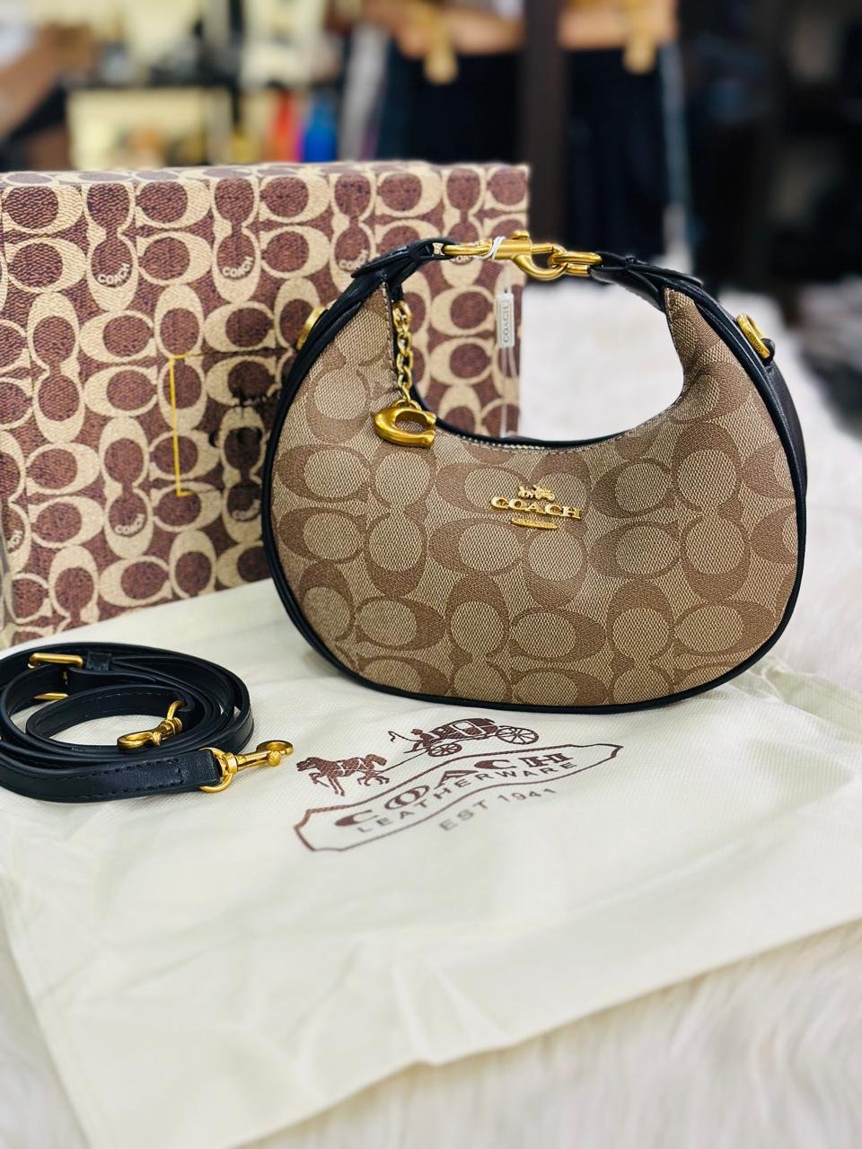 Coach Jonie Bag in Brown &amp; Black
