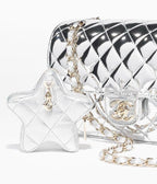 Chanel Flap Bag & Star Coin Purse in Silver