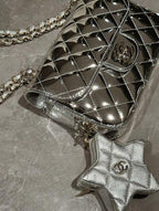 Chanel Flap Bag & Star Coin Purse in Silver