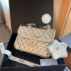 Chanel Flap Bag & Star Coin Purse in Silver