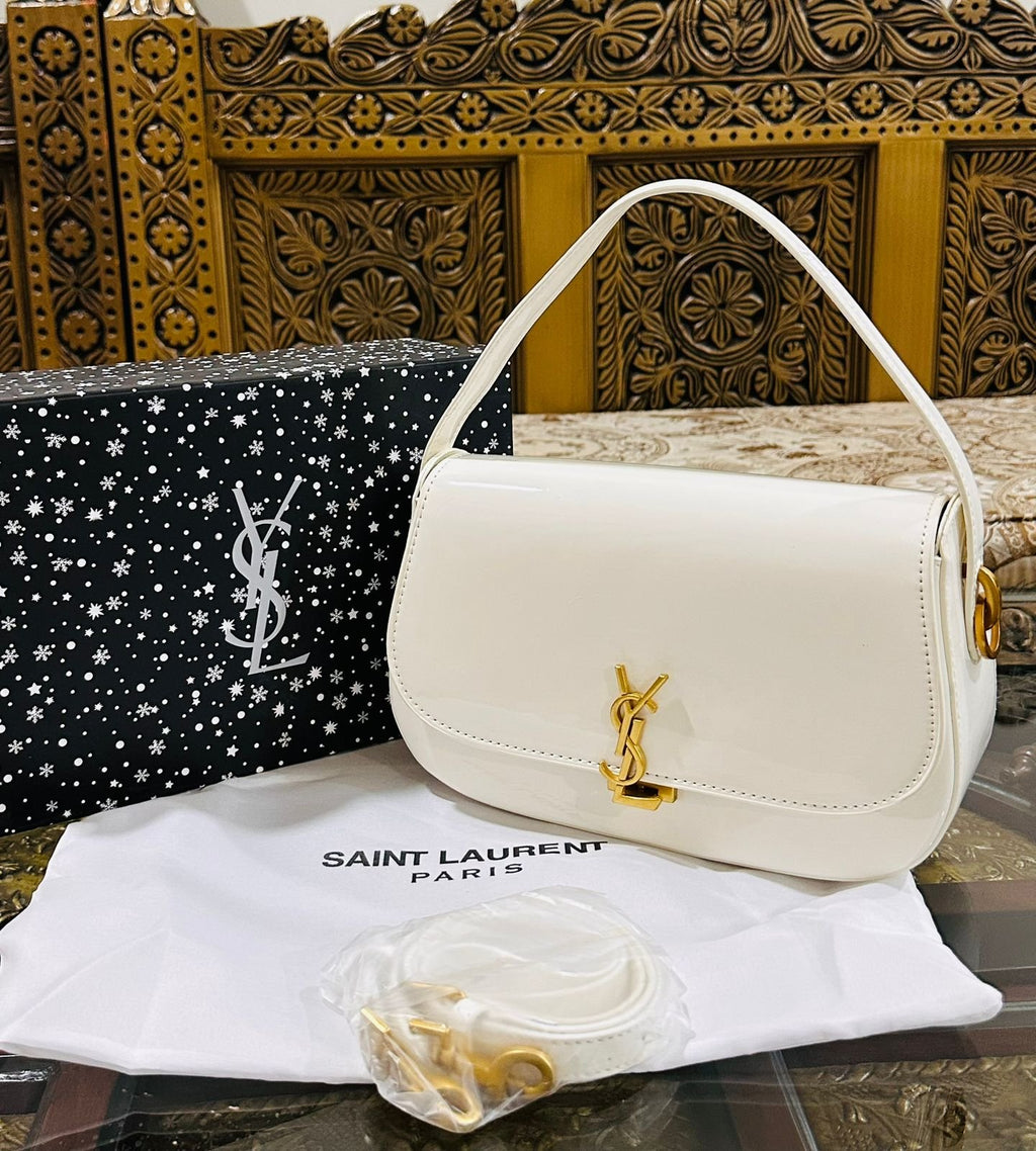 Saint Laurent Top Handle Bag in White