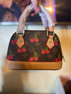 Louis Vuitton Nano Alma Bag with Cherry Motif