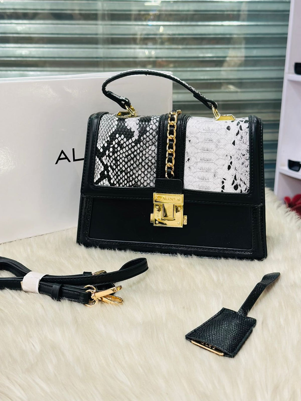 Aldo Martissa Top Handle Satchel in Black