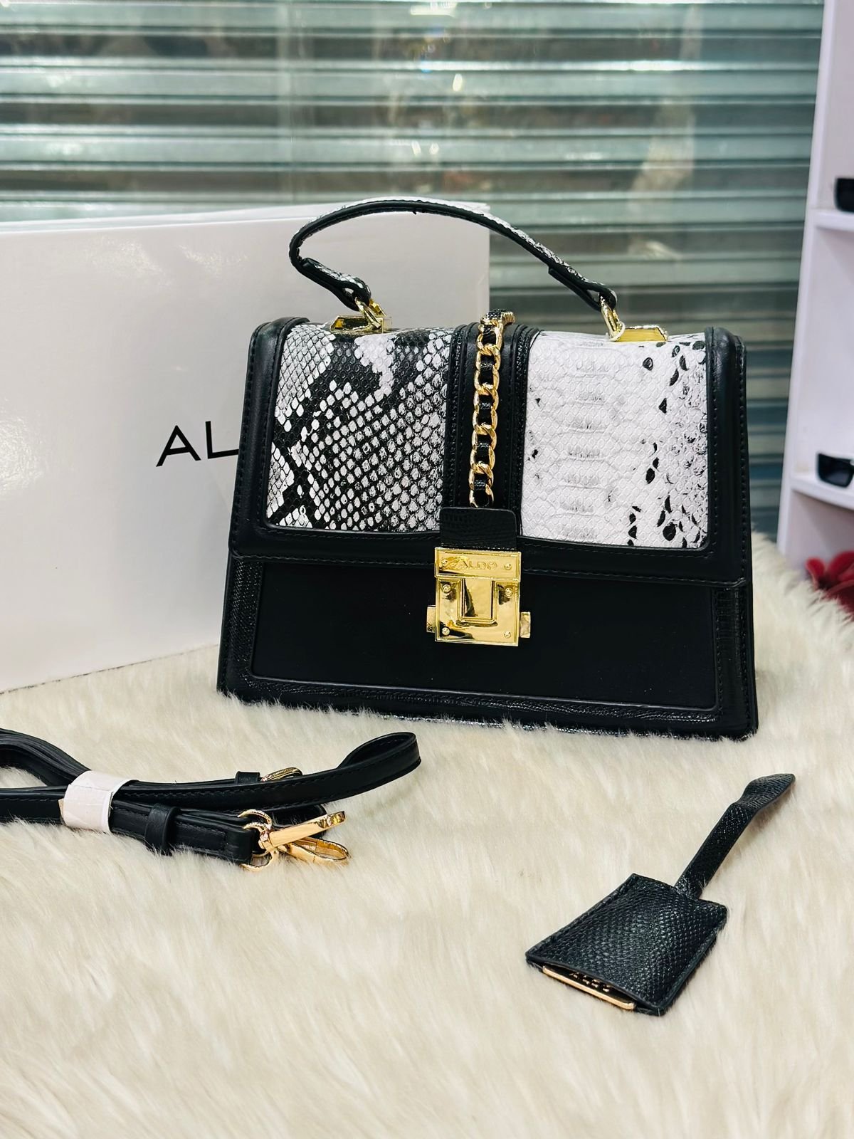 Aldo Martissa Top Handle Satchel in Black