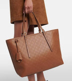 Gucci GG Emblem Large Tote Bag in Brown