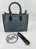 Michael Kors Signature Monogram Tote Bag in Black