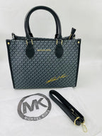 Michael Kors Signature Monogram Tote Bag in Black