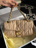 Coach Women's Quilted Tabby 26 Shoulder Bag in Beige