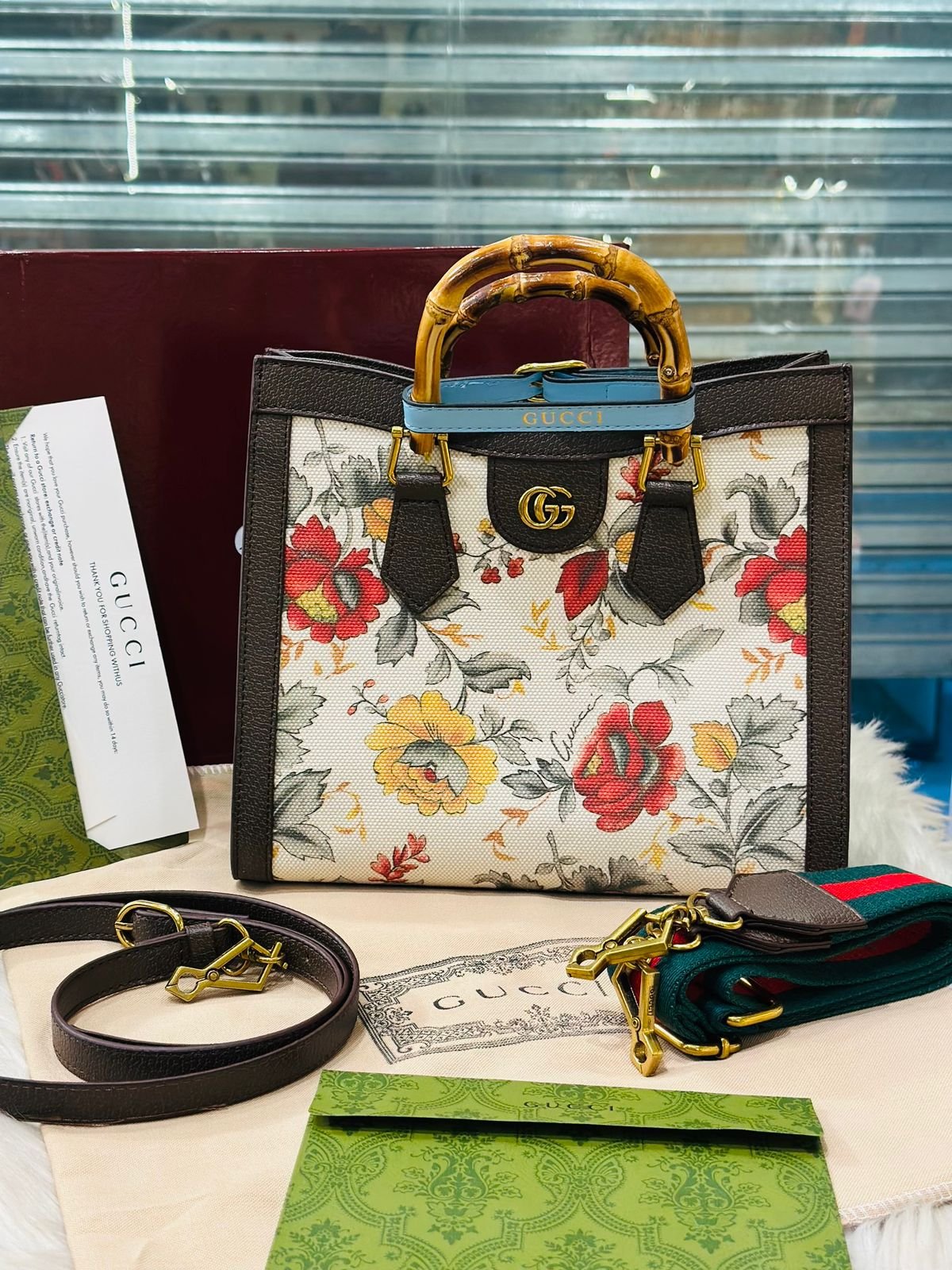 Gucci Diana Floral Tote Bag