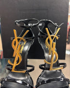 Saint Laurent Heels in Gold &amp; Black