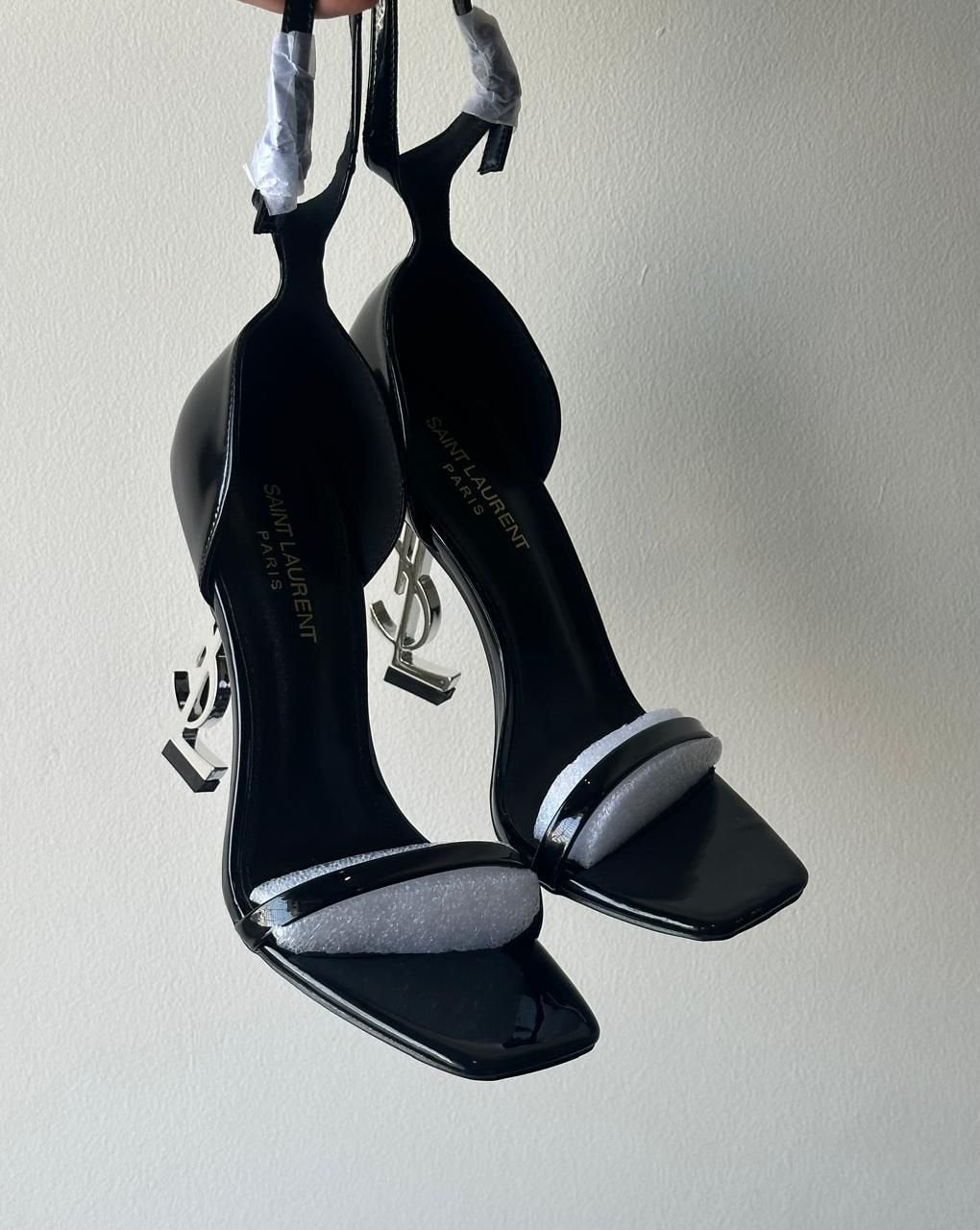 YSL Heels in Silver