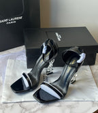 YSL Heels in Silver
