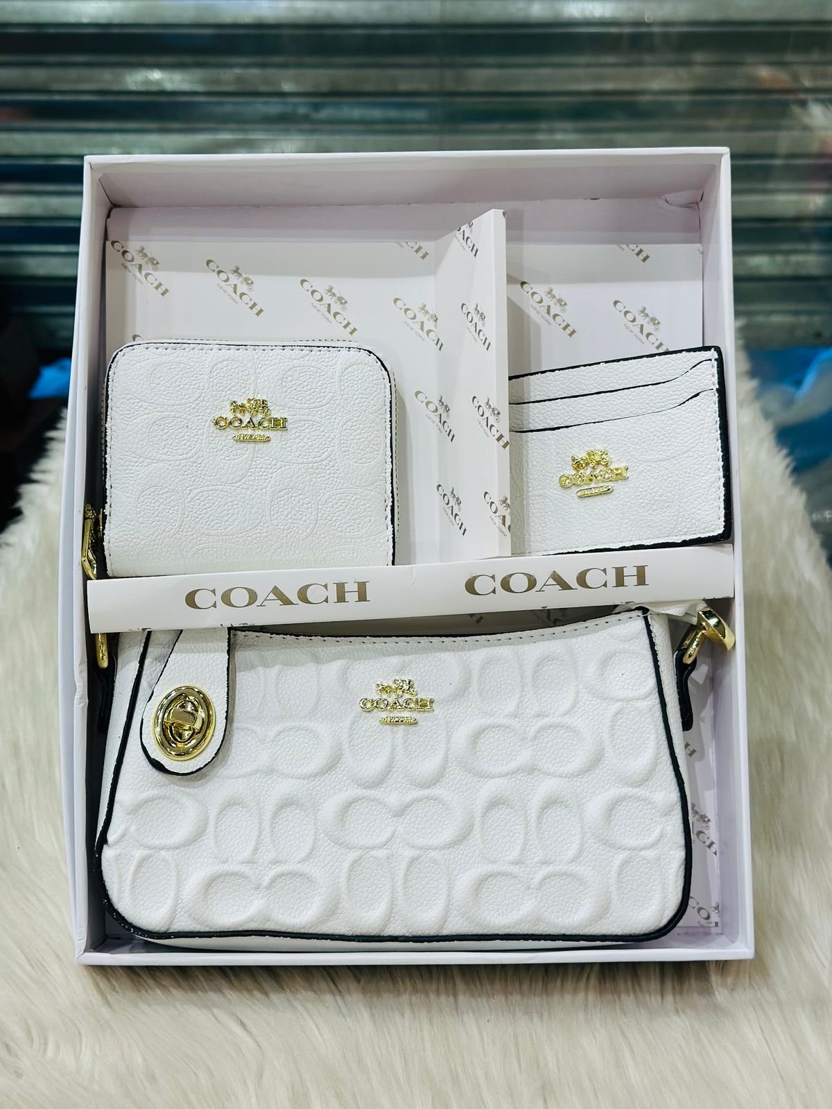 Coach Accessory Set in White
