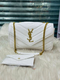 Saint Laurent Shoulder Bag in White
