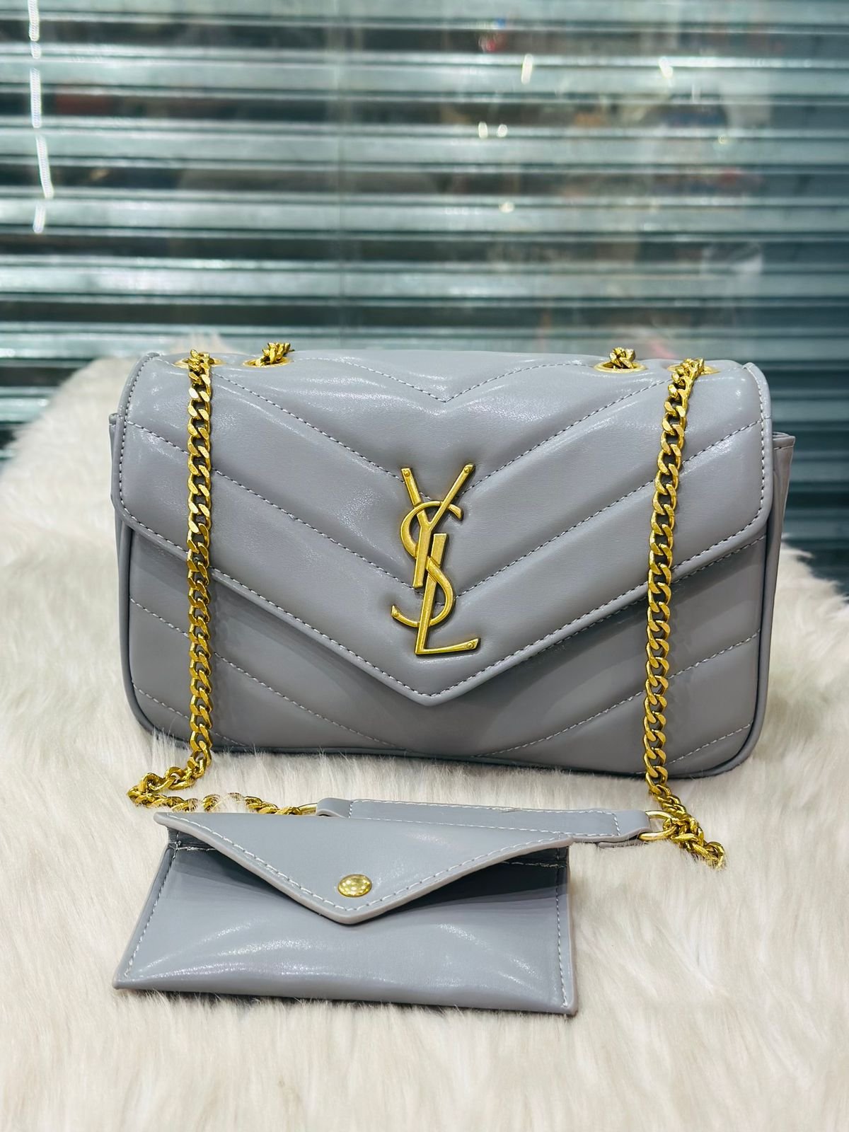 Saint Laurent Shoulder Bag in Grey