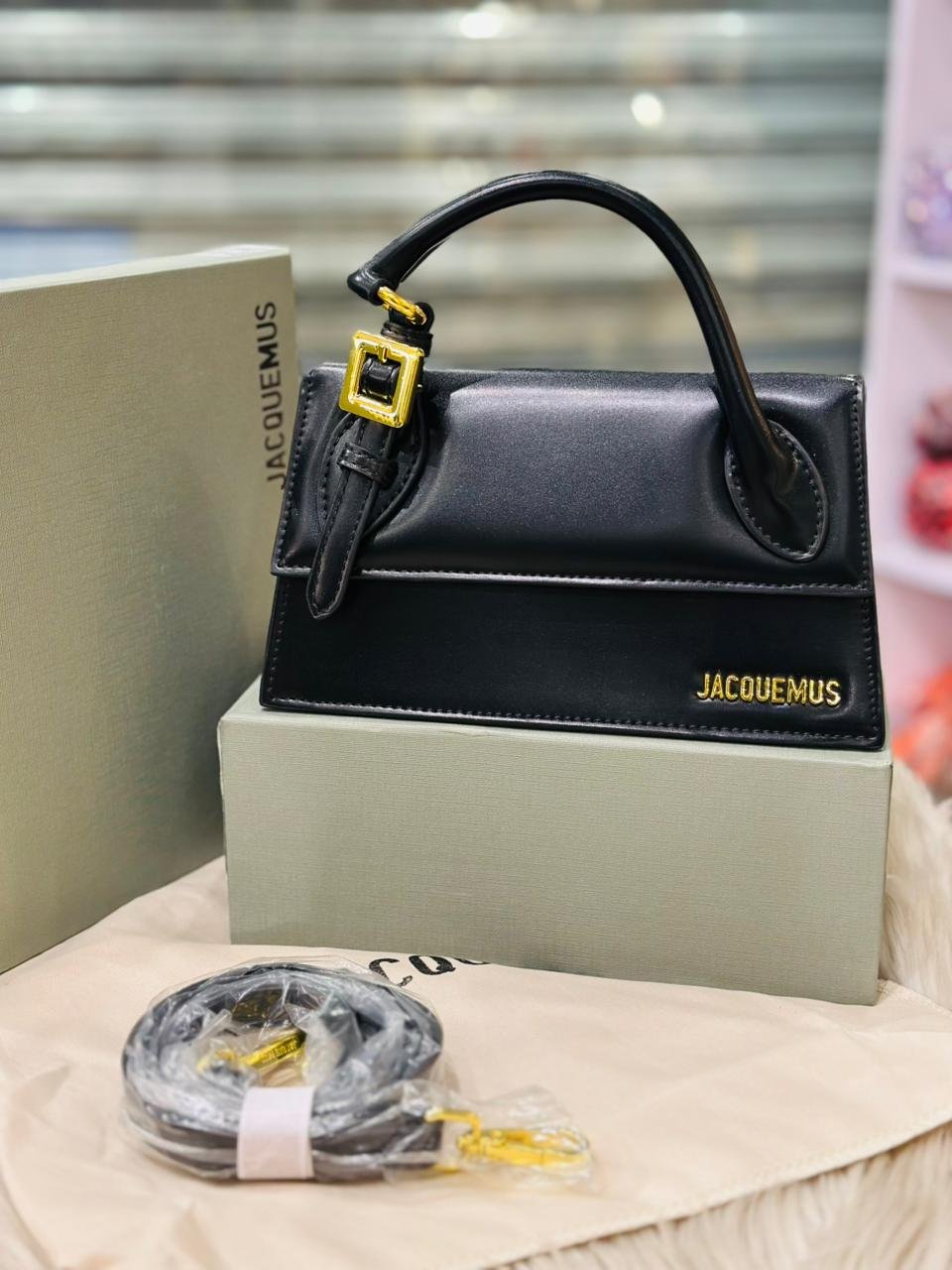 Jacquemus Le Chiquito Long Handbag in Black