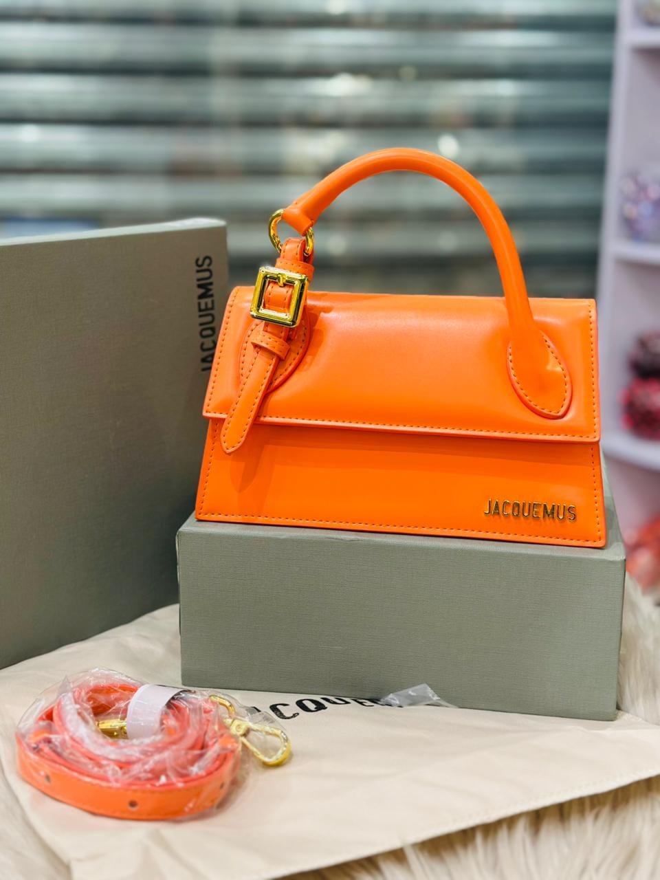 Jacquemus Le Chiquito Long Handbag in Orange