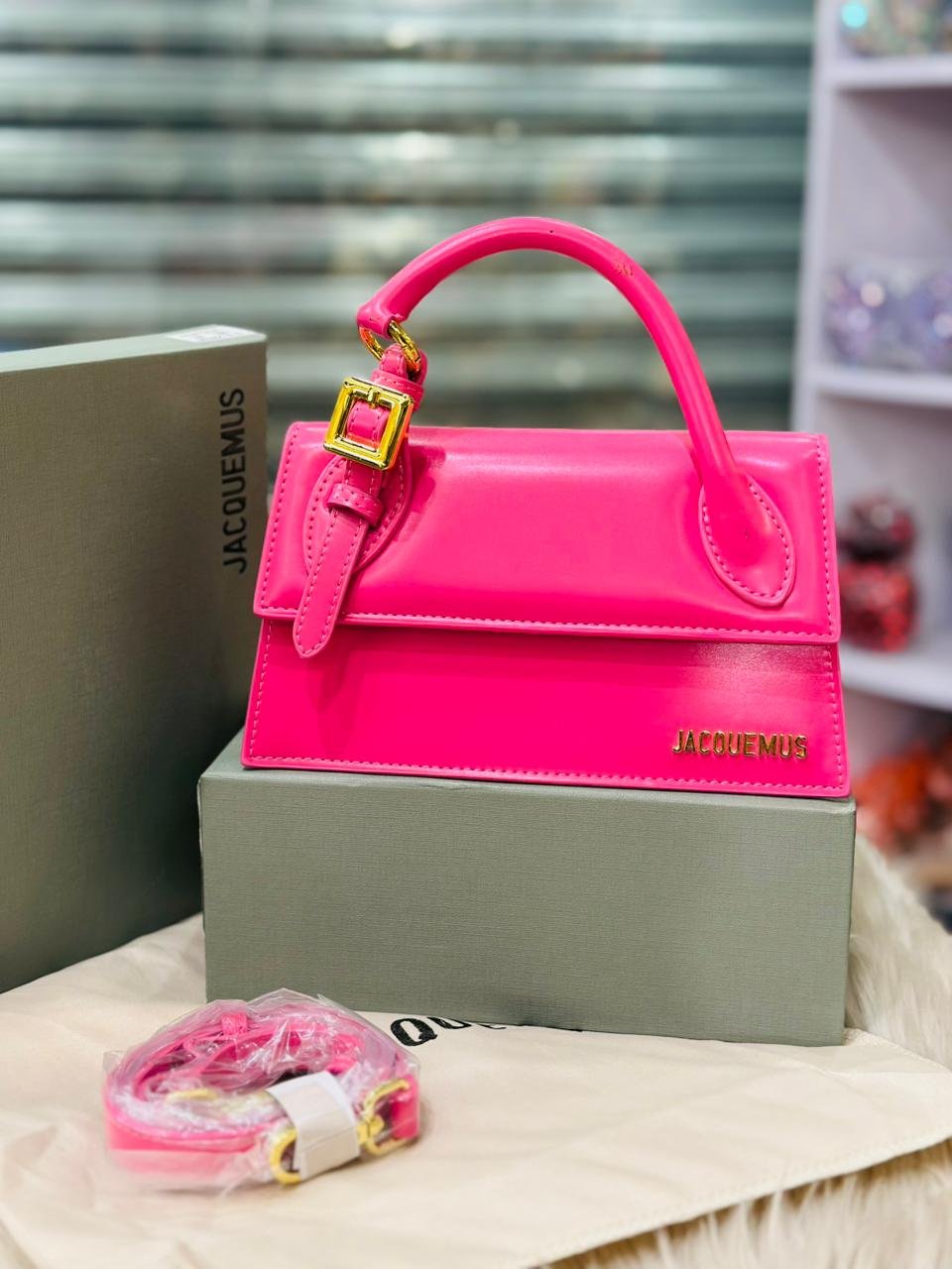 Jacquemus Le Chiquito Long Handbag in Pink