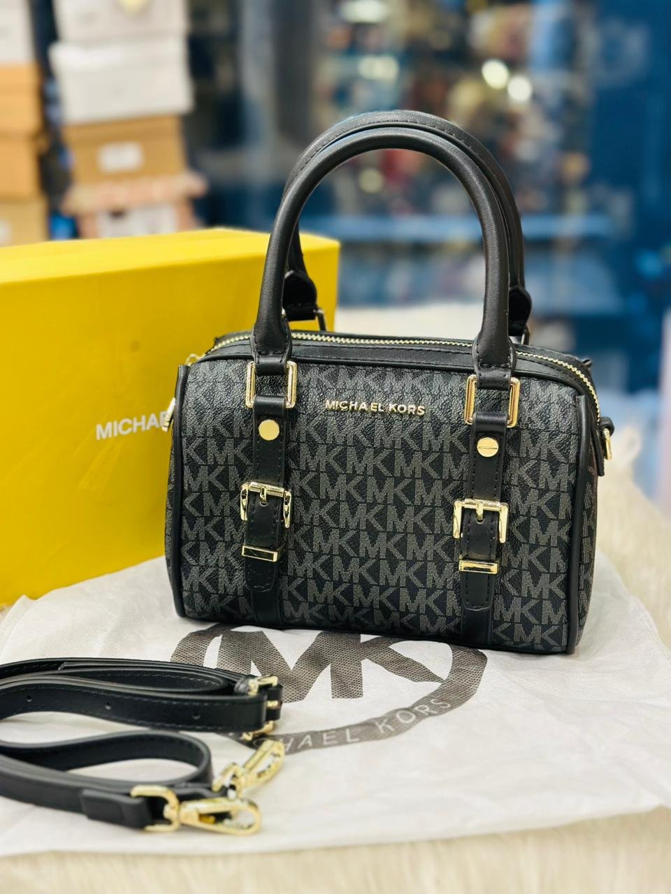 Michael Kors Duffle Crossbody Bag in Black