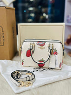 Coach Rowan Satchel Bag in Strawberry Print