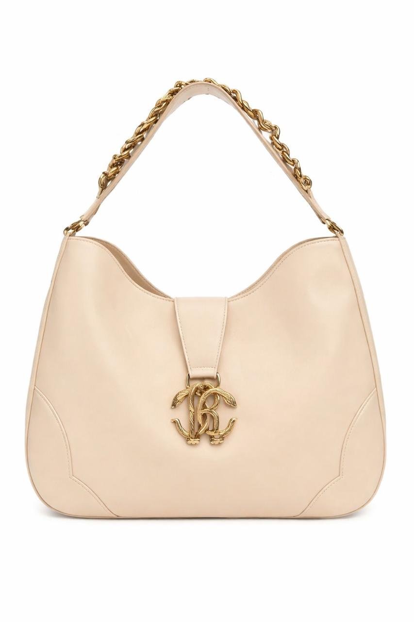 Roberto Cavalli Shoulder Bag in White