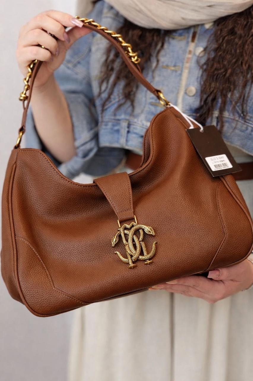 Roberto Cavalli Shoulder Bag in Brown