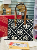 Tory Burch T Monogram Contrast Tote Bag
