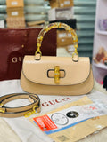 Gucci Bamboo 1947 Top Handle Bag in Beige