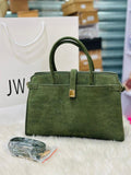 JW PEI Saige Faux Suede Tote Bag in Green