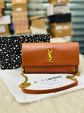 Saint Laurent Sunset Shoulder Bag in Brown