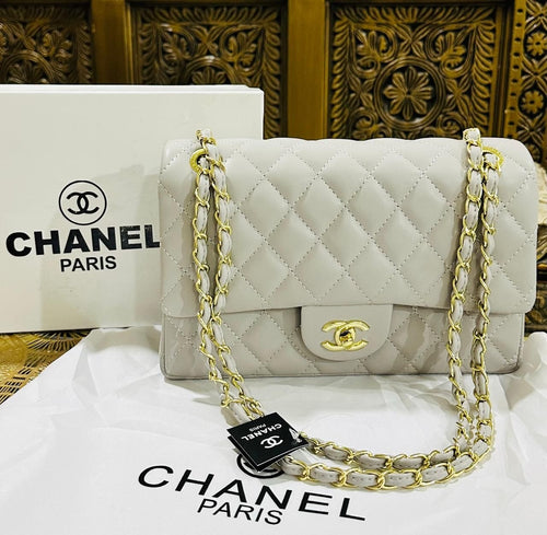 Chanel Jumbo Classic Flap Bag in Grey