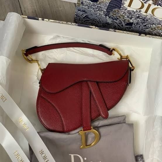 Dior Saddle Bag in Red