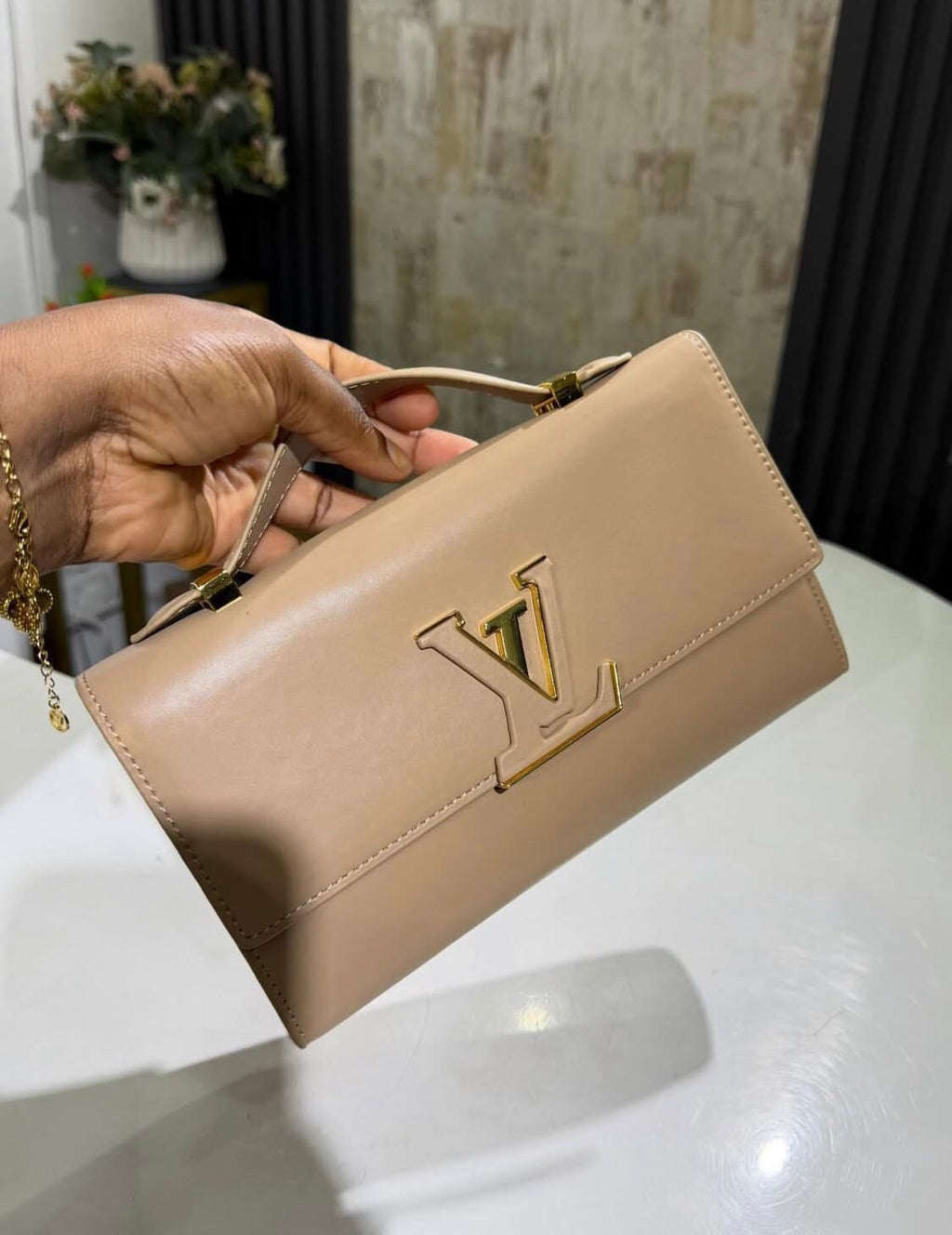 Louis Vuitton Wallet On Chain Bag in Beige