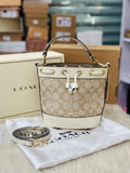 Coach Mini Bucket Bag In White
