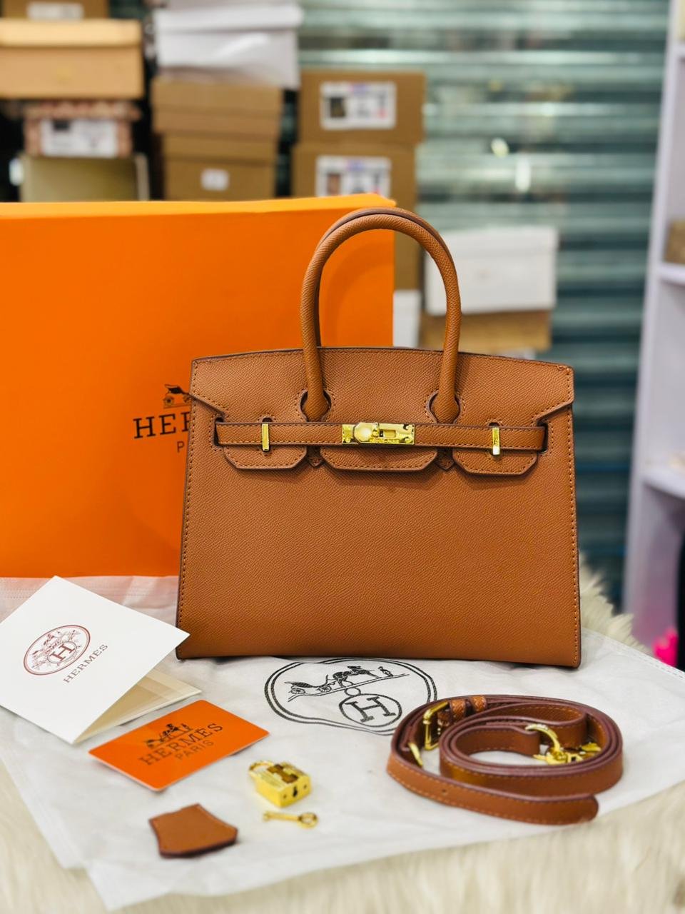 Hermès Birkin Handbag in Mustard